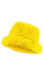 Vissershoedje Pluche Neon Geel