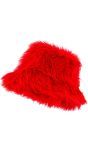 Vissershoedje Pluche Rood
