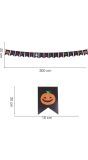 Vlaggetjeslijn zwart pompoen 3 meter halloween