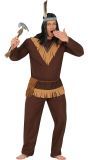 Volwassenen Kostuum In Indiaanse Stijl - Bruin