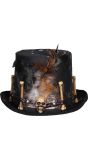 Voodoo Cilinderhoed Zwart Botten Skull Halloween