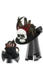 Voodoo Skull Hoge Hoed Zwart Dames Mannen