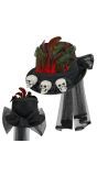 Voodoo Skull Top Hat Zwart Dames Mannen