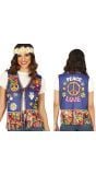 Vrolijke Hippie Dames Vest Peace Love