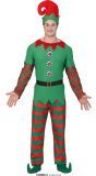 Vrolijke kerstelf outfit heren