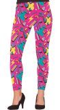 Vrouwelijke 80's Leggings In Roze Multicolor
