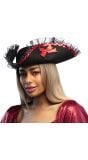 Vrouwlijke admiraal tricorn zwart