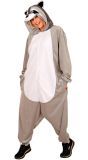 Wasbeer Onesie Grijs Volwassenen