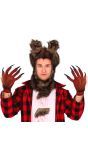 Weerwolf handschoenen met klauwen halloween