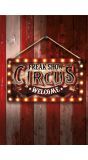 Welkom bord horror circus 35 x 20 cm halloween
