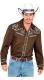 Western Cowboy Overhemd Bruin Heren