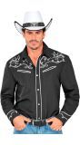 Western Cowboy Overhemd Zwart Heren