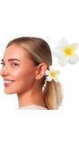 Wit Gele Bloem Haarclip