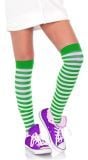 Wit Groen Gestreepte Kousen