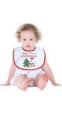 Wit kerst slabbetje baby my first christmas