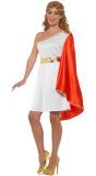 Wit rode romeinse dames outfit