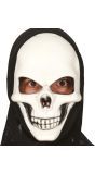 Wit schedel masker met kap halloween