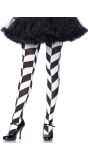 Wit zwarte panty met vlakken
