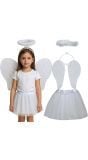 Witte Engel Outfit Set Meisjes