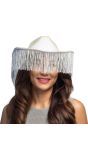 Witte Festival Hoed met Franjes