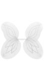 Witte glitterende vlinder vleugels kind