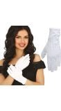 Witte handschoenen met knoopsluiting 24 cm
