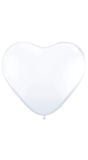 Witte hartvormige ballonnen 8 stuks