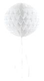 Witte honingraat bol decoratie