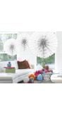 Witte honingraat waaier decoratie