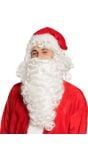 Witte kerstman pruik met baard