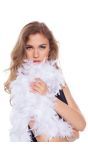 Witte luxe veren boa 180cm
