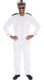Witte Navy Marine Kapitein Kostuum Heren