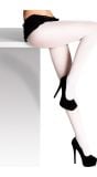 Witte panty opaque