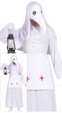 Witte pest dokter jurk halloween dames