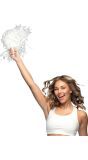 Witte Pompom 34 Cm