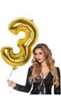 XXL gouden ballon cijfer 3