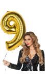 XXL gouden ballon cijfer 9