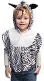 Zebra Poncho met Afneembare Staart Kinderen