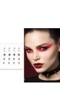 Zilveren gezichtstickers nep piercings