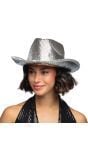 Zilveren Glitter Cowboyhoed met Pailletten