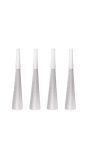 Zilveren glitter toeters 4 stuks