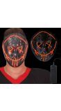 Zilveren Jason Voorhees verlicht masker halloween