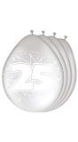 Zilveren jubileum 25 jaar ballonnen 8 stuks