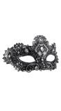 Zilveren Masquerade Oogmasker met Stenen