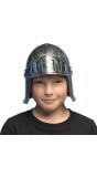 Zilveren Ridderhelm met Beweegbaar Vizier Kind