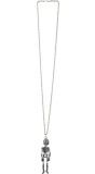 Zilveren skelet ketting