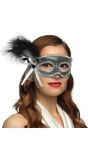 Zilveren Venetiaans Flapper Masker 20's