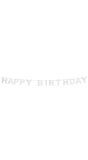 Zilveren Verjaardagsletterslinger 'Happy Birthday'