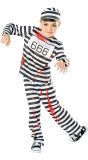 Zombie Gevangene Outfit Kind Zwart-Wit