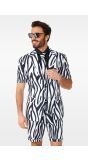 Zomer Zazzy Zebra Suit Heren Opposuits